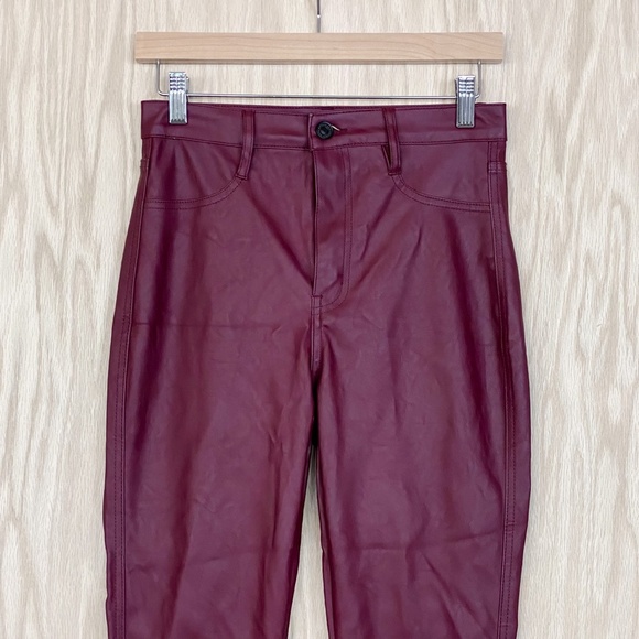 KanCan Vegan Leather High Rise Skinny Pants Zip Ankle Jeans - Picture 2 of 9